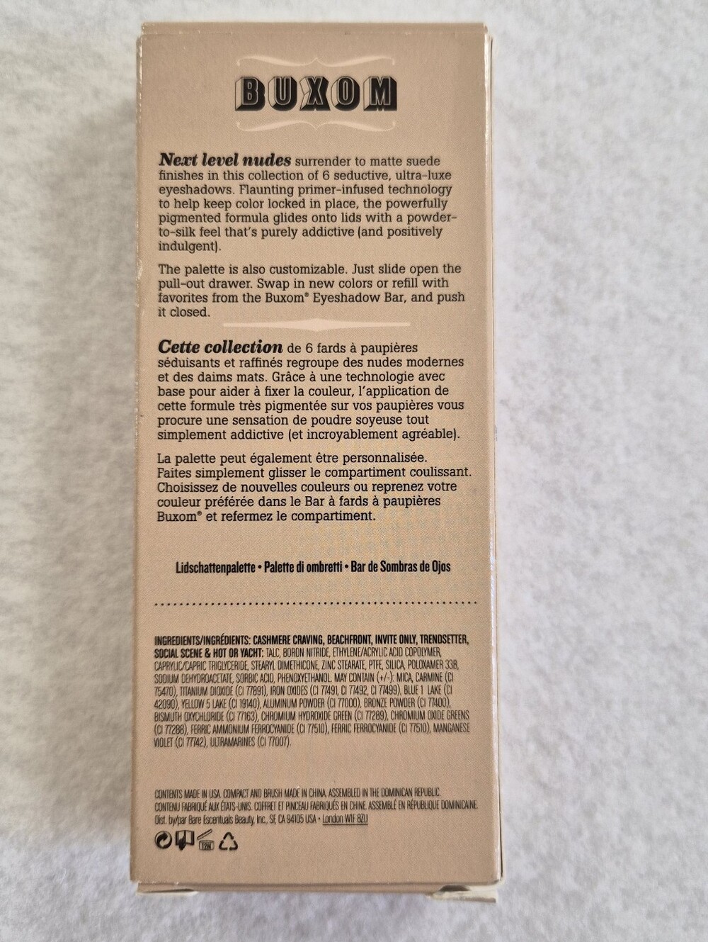 BUXOM Suede Seduction Eyeshadow Palette - Beige, Taupe, Warm Nude Shades - Picture 3 of 7
